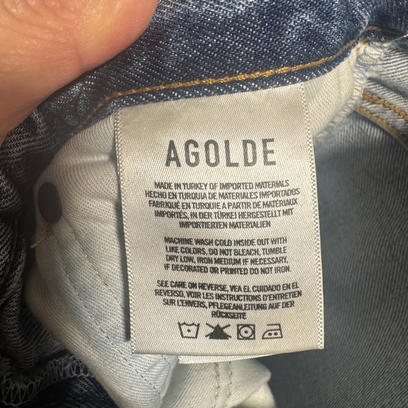Agolde- 90s stressed Blue Jeans - Picture 3 of 5